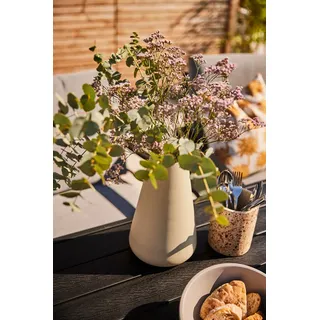 andas Tischvase »Nilsby« Dekovase, aus Aluminium, Höhe ca. 27 cm, beige