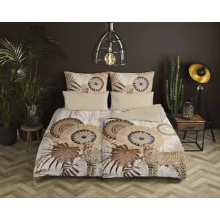 Muller Textil Raeni Mandalas und ein Leopard Taupe 155 x 220 cm + 80 x 80 cm