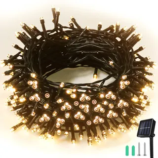 slwoo Lichterkette Solar 20 m 200 LED Wetterfest IP65