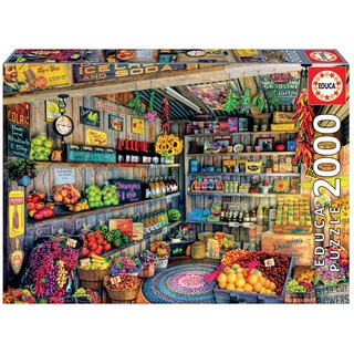 Educa 17128, Einkaufsladen, 2000 Teile Puzzle für Erwachsene und Kinder, Nostalgie, Bauernmarkt