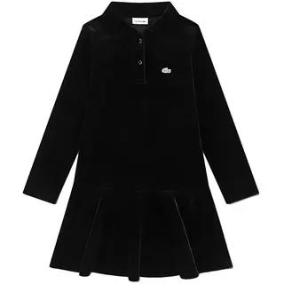 Lacoste Kids Washed Velour Kleid - Black - 7 Jahre
