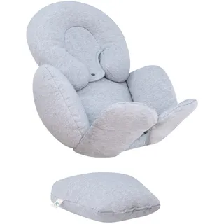 JYOKO Kids Sitzverkleinerer Antiallergikum Universal Baby 100% Baumwolle (Grey Stone, Enthält Kopf-, eine Körper- und eine Rückenstütze)