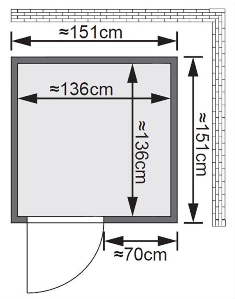 Bild von Sauna Minja 68mm 230V Bioofen-Steuerg.-Ohne Dachkranz, inkl. 9-teiligem gratis Zubehörpaket (Gesamtwert 271,91€)