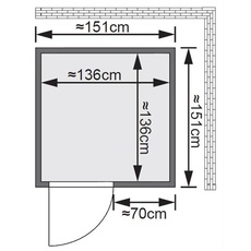 Bild von Sauna Minja 68mm 230V Bioofen-Steuerg.-Ohne Dachkranz, inkl. 9-teiligem gratis Zubehörpaket (Gesamtwert 271,91€)