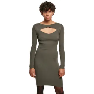 Urban Classics Damen Ladies Cut Out Dress Olive, M