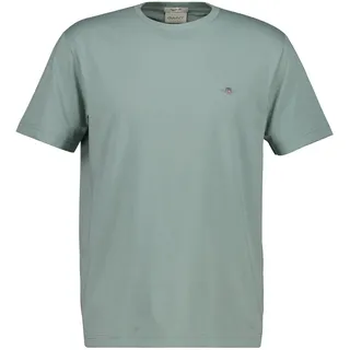 GANT für Herren. 2003184 T-shirt Regular Fit Shield grau-grün M, Lässig, Baumwolle, Kurzarm