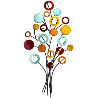 Metallbild , Multicolor , Metall , 51x97x4 cm , 3D-Effekt , Bilder & Rahmen, Bilder, Holz & Metallbilder