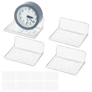 PH PandaHall 4 Packung Kleine Schwebende Regale Acryl Wandregal Selbstklebende Hängeregale Wandmontage Unsichtbares Regal Präsentationsleisten Für Schlafzimmer Smart Lautsprecher Kamera Actionfiguren