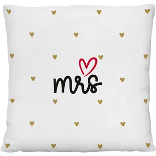 Plüschkissen Motiv "Hochzeit Mr. & Mrs.": Wendekissen