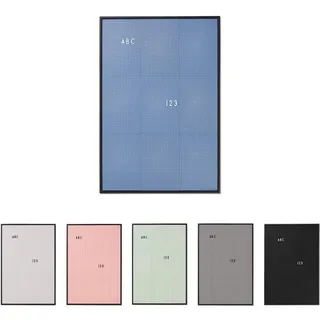 Design Letters Letterboard A2 Blau | Stecktafel 66x45 cm | Memoboard | Filz-Buchstabentafel zur Dekoration | Message Board für zimmer deko, büro deko, Wanddeko | Stecktafel Buchstaben | Memotafel