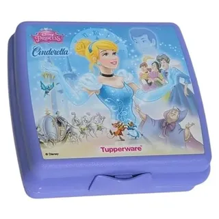 Tupperware Sandwich-Box Brotdose flieder Cinderella | Quadratische Aufbewahrungsbox mit Scharnier & Verriegelung | Lunchbox für Sandwiches, Pausenbrot & Snacks | BPA-frei