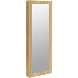 vidaXL Spiegel-Schmuckschrank mit LED-Beleuchtung Wandmontage - Braun