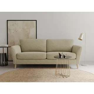 Home affaire 3-Sitzer »MARSEILLE Sofa 206 cm«, mit Massivholzbeinen aus Eiche, verschiedene Bezüge und Farbvarianten, braun