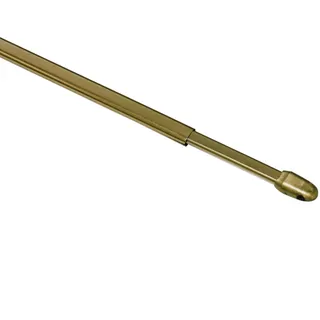 GARDINIA Vitragestange flachoval, Ø 11 mm, messing, 100 - 160 cm 2-er Pack