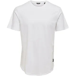 Only & Sons Rundhalsshirt ONSMATT LONGY TEE«, weiß