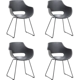 MCA furniture Schalenstuhl »Rockville« (Set) 4 Stk.4er-Set, Kufe, Kunststoff, Belastbarkeit 120 kg, Sitzhöhe ca. 46 cm, grau