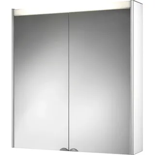 Spiegelschrank JOKEY "Dekor Alu LED", weiß, B:65,4cm H:72cm T:15,3cm, Schränke, Spiegelschrank, Aluminium, 65,4cm breit