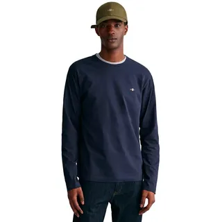 GANT Herren Longsleeve 1er Pack REGULAR Shield Langarm-T-Shirt - - L