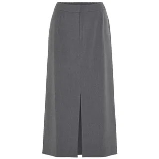 VILA Maxirock »VIVARONE HW LONG SKIRT - NOOS«, grau