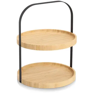 Zeller Present Etagere "2-stufig" Hochwertiges Material, schwarz