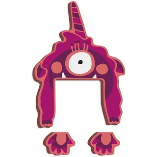 Small Foot 12081 ABC Buchstaben Monster Gaga aus Holz, ideal als Verzierung von Holzbuchstaben, Deko oder Türschild