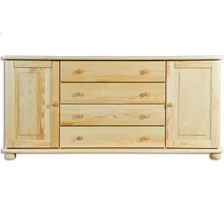 Kommode Sideboard Kommoden Echtholz Neu JVmoebel - Beige