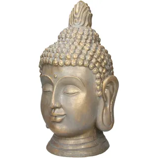 ECD-Germany Buddha Kopf Statue 74,5 cm , Kunststoff , 38x74.5x42 cm , Dekoration, Dekofiguren & Skulpturen, Buddha-Statuen