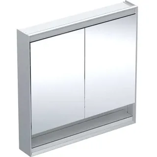 Geberit ONE Spiegelschrank mit ComfortLight, 2 Türen, Aufputzmontage, mit Nische, 90x90x15cm, 505.833.00.1, Farbe: Aluminium eloxiert