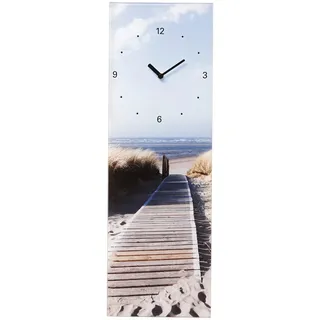Wanduhr , Multicolor , Glas , 20x60x3.1 cm , Dekoration, Uhren, Wanduhren