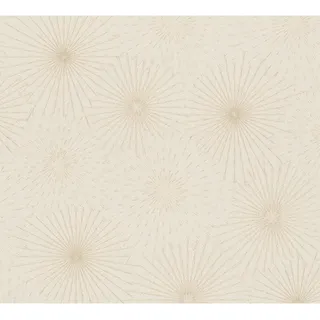 A.S. Création Vliestapete Modern Starburst Creme Gold