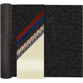 Primaflor Schmutzfangläufer Nobilis | 200 x 150 cm | Anthrazit | Zuschnitt | Schmutzfangmatte, 7 mm hoch, Rippenoptik, rutschhemmender Gel-Rücken, zuschneidbar für innen