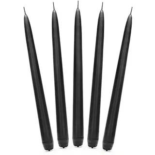 Partydeco Spitzkerze 24 cm 10 St. schwarz