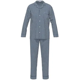 Schlafanzug SEIDENSTICKER "Pyjama", Herren, Gr. XL, bunt (dunkelblau), Obermaterial: 100% Baumwolle CO., Homewear-Sets Schlafanzug