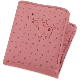 Sterntaler Wattierte Schmusedecke Esel Emmily, Babydecke für Mädchen aus weichem Jersey, ideal ab der Geburt, Geschenk Idee, 100 x 75 cm