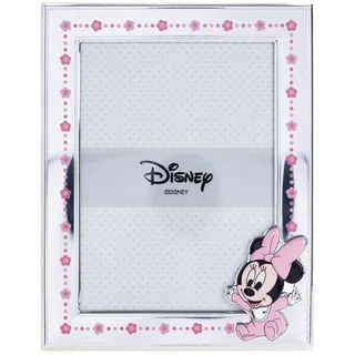VALENTI & CO. Disney Baby - Minnie - Bilderrahmen in Silber für Kinder, Geschenkidee für Taufe, Geburt oder Geburtstag (13x18 cm)