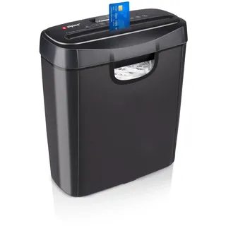 Alpina Aktenvernichter – Papiershredder für Zuhause und Büro – Shredder Zerstört Kreditkarten – Zerkleinern Sie 6 A4-Blätter auf Einmal - 10L Behälter – 190W Leistung – Schwarz