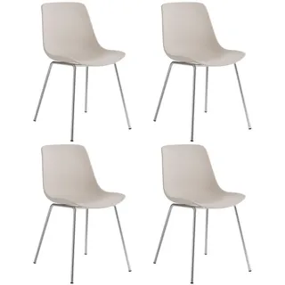 Tectake Esszimmerstuhl Mave Kunststoff schwarz 4er Set