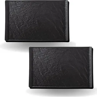 Wilmax Rechteckige Porzellanteller 2-teiliges Set 29,5 x 14,5 cm WL-661109/A2 - Schwarz