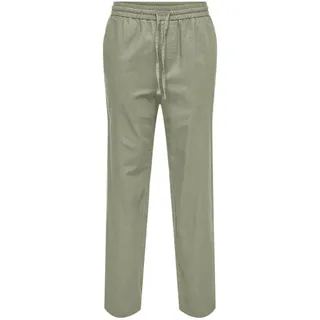 ONLY & SONS Herren ONSSINUS Loose 0007 COT LIN Pant NOOS Leinenhose, Tea, L