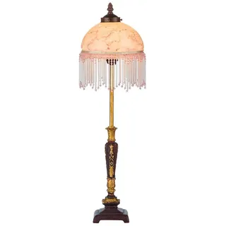 Casa Padrino Barockstil Tischleuchte Mehrfarbig Ø 20 x H. 66 cm - Barock & Jugendstil Möbel