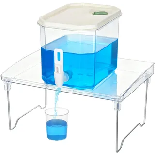 Waschmittelspender 3.5L mit Zapfhahn Messbecher 100ML, Waschmittel Flüssig Spender Nicht Leicht Auslaufend für Flüssigwaschmittel, Bleichmittel, Weichspüler