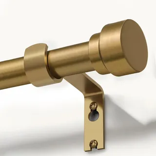 Gormena Gardinenstange Antik Messing 80-292cm Lang Ausziehbar für Deckenmontage Wandmontage Ø25 mm 15KG Stabil Und Durchhangfrei Metall FüR Schlafzimmer Wohnzimmer Oder KüChe Einfache Montage