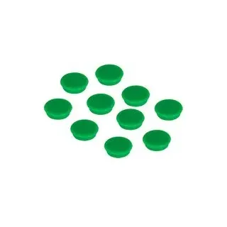 FRANKEN Haftmagnet Magnete grün, Kunststoff Ø 2,4 x 0,63 cm, 10 St.