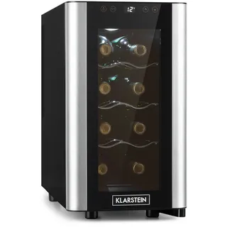 Klarstein Reserva 8 Slim Uno Weinkühlschrank 23 Liter Edelstahl
