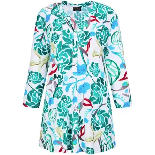 GOLDNER Tunika »Kurzgröße Halbarm Tunika mit Allover-Print«, weiß