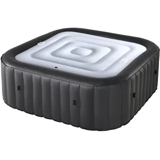 130cm Aufblasbare Whirlpool Abdeckung Quadrat Whirl Poolabdeckung mit Griffen Aufblasbare Badewannenabdeckung Regenfest Und ReißFest Whirlpoolzubehör Energiesparende Spa Abdeckung