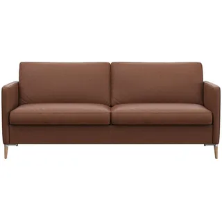 flexlux 2-Sitzer »Fiore Designsofa, bequem und komfortabel durch hochwertigen Sitzaufbau«, breite Armlehnen, Kaltschaum, Füße Alu+ Eiche