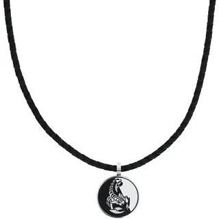 Amor Kette mit Anhänger Skorpion Edelstahl/Silber