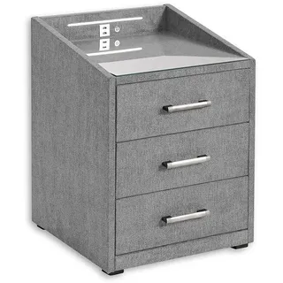 meinBett Nachtkonsole Moon ¦ grau ¦ Maße (cm): B: 47 H: 61 T: 46.0