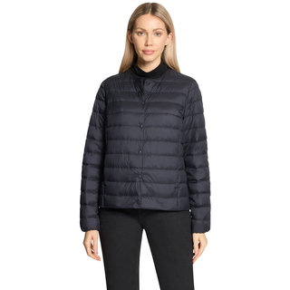 Daunenjacke BETTY BARCLAY "Daunen-Steppjacke mit Rundhalsausschnitt", Damen, Gr. 40, blau (dunkelblau), Obermaterial: 100% Polyester PES., Jacken Daunenjacke